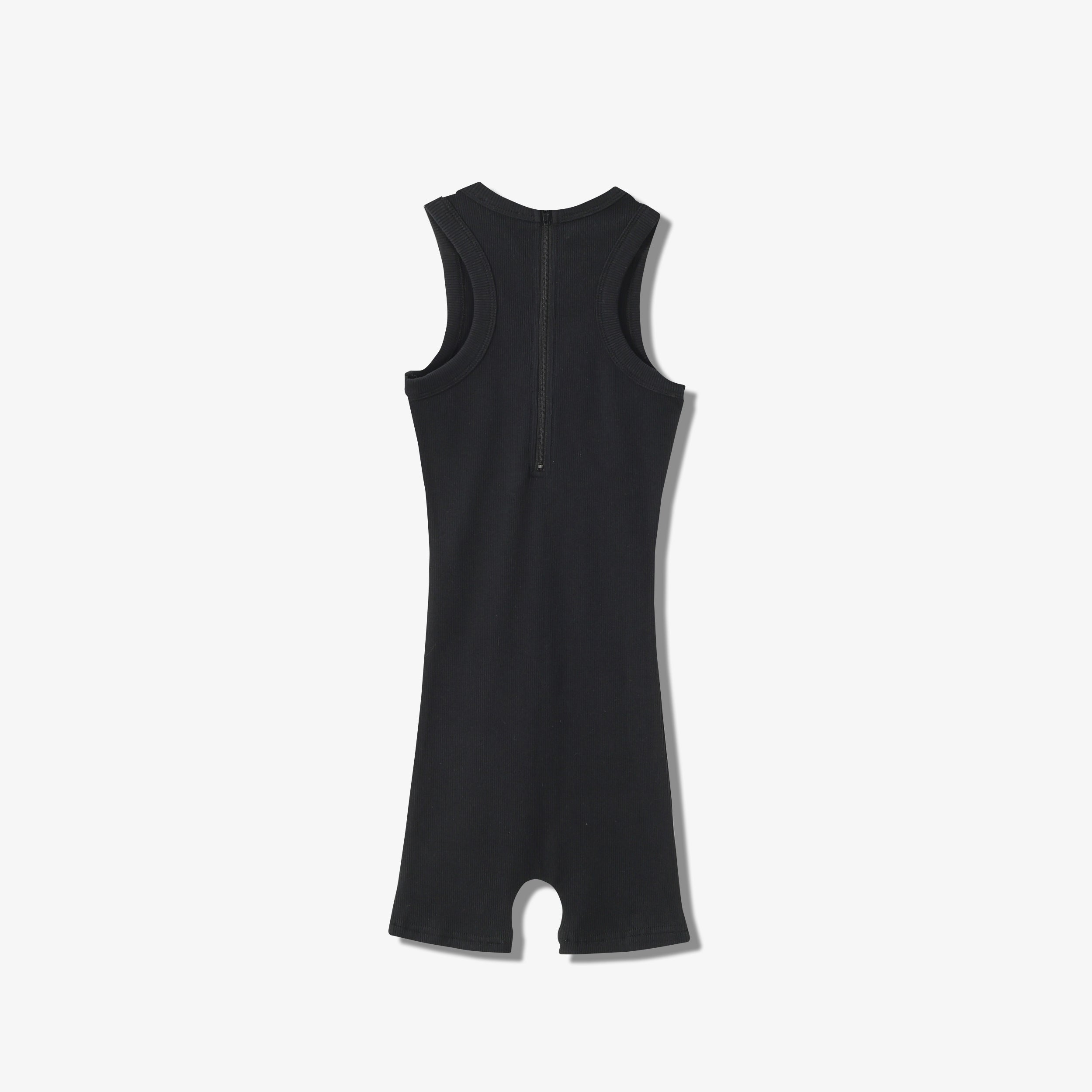 SPORTY COTTON RIBBED ROMPER SHORT