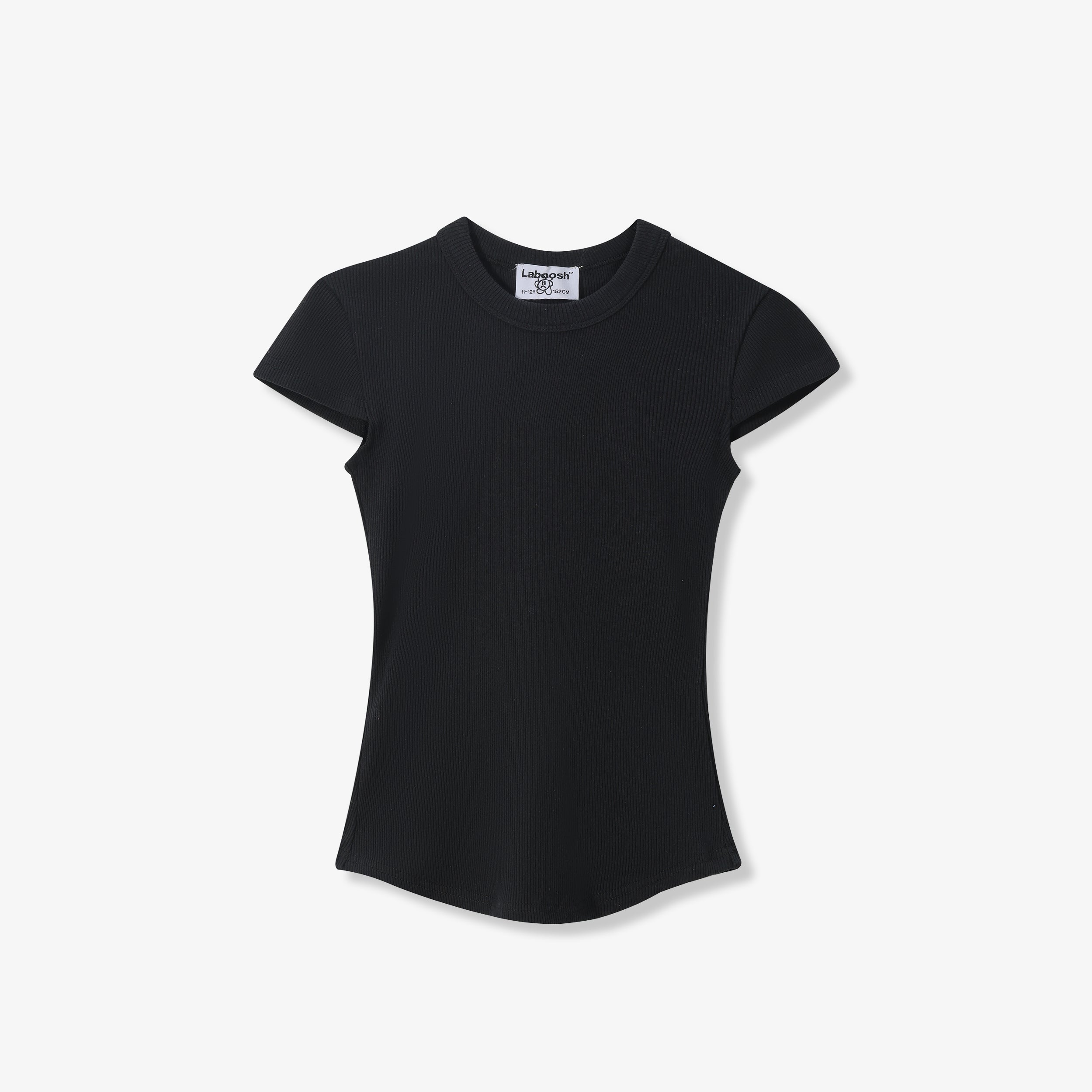 SPORTY COTTON RIBBED TOP - SHORT SLEEVE